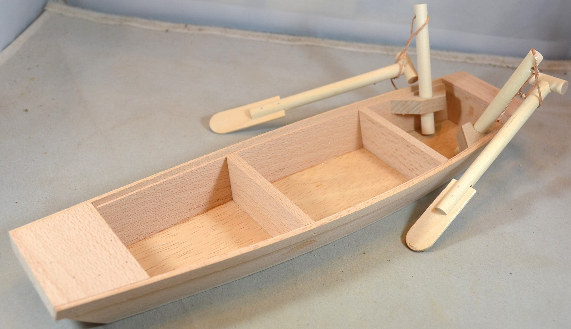Wooden Long Flat Bottom Whaling Fishing Boat with Oars – MicShaun's Closet