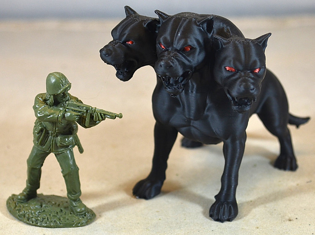 Painted Cerberus 3-Headed Watchdog Greek Mythology Hercules