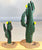 Realistic Painted Cactus for Dioramas and Battle Scenes Dark Green 5 Pc St