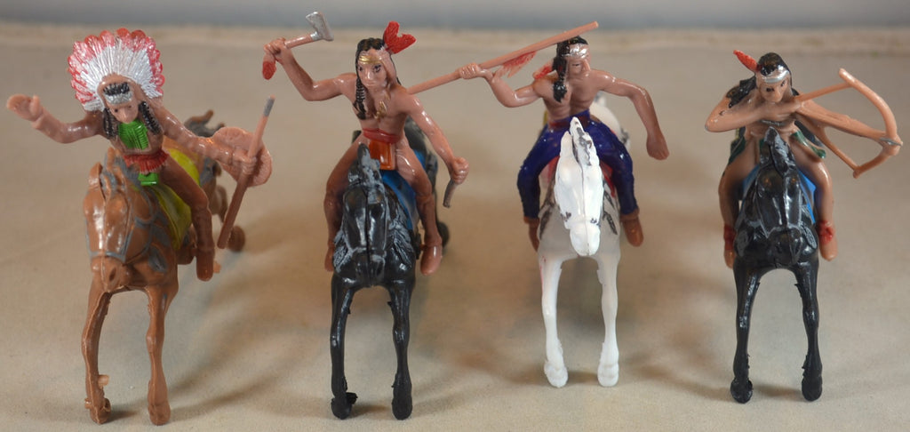 Painted Mounted Indians Warriors Horses