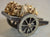 Painted Medieval Wooden 2 Wheeled Cart American Revolution Pioneer