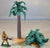 Plastic Palm Tree and Bush with base for Dioramas and Battle Scenes 2 Pcs