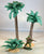 Plastic Palm Trees and Bush with base for Dioramas and Battle Scenes 3 Pcs