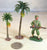 Plastic Palm Trees with base for Dioramas and Battle Scenes 4 PC Set