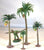 Plastic Palm Trees with base for Dioramas and Battle Scenes 4 PC Set