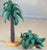Plastic Palm Tree and Bush with base for Dioramas and Battle Scenes 2 Pcs