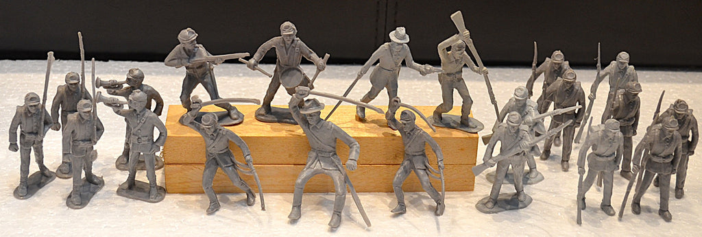 Vintage Tim Mee Civil War Confederate CSA Infantry Toy Soldiers