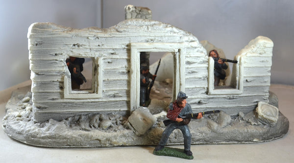「雪中戦」 Stalingrad 1942 ジオラマ TSSD Unpainted Battle Damaged House/Cabin Stalingrad Playset