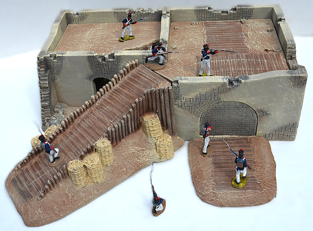 TSSD Hand Painted Alamo Northern Castaneda House with Gun Ramp TS5430