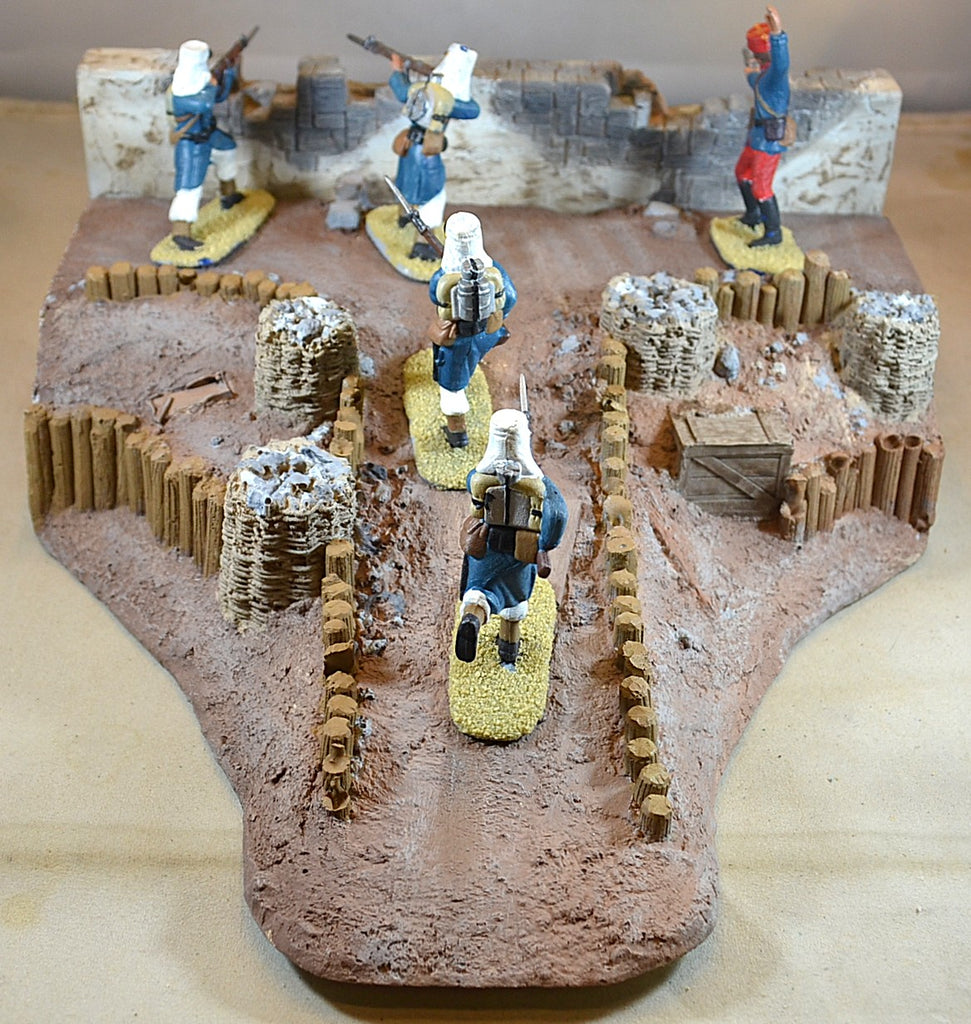 TSSD Painted Alamo Infantry Ramp TS124 with Wall TS125