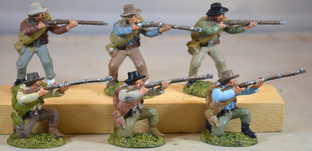 TSSD Painted Confederate Infantry Firing Line 6 Piece Set