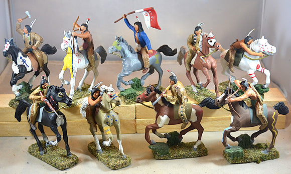 TSSD Painted Mounted Plains Indians Set #16 with Conversions