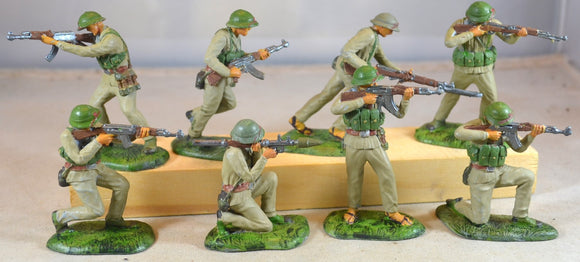 TSSD Painted Vietnam War NVA Tan Uniforms North Vietnamese Infantry 8 PC Set