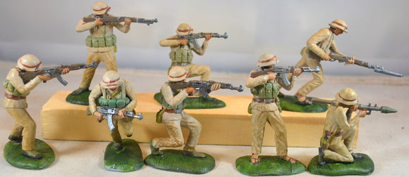 TSSD Painted Vietnam War NVA Tan Uniforms North Vietnamese Infantry 8 PC Set