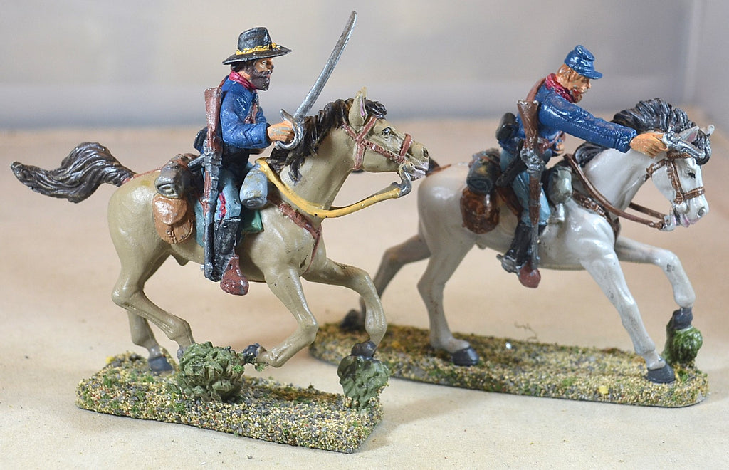 TSSD Painted US Union Cavalry Horse Soldiers Set #10 - 4 Piece Set - Lot 2