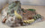 TSSD Hand Painted Destroyed WWII Sherman Tank Defensive Position