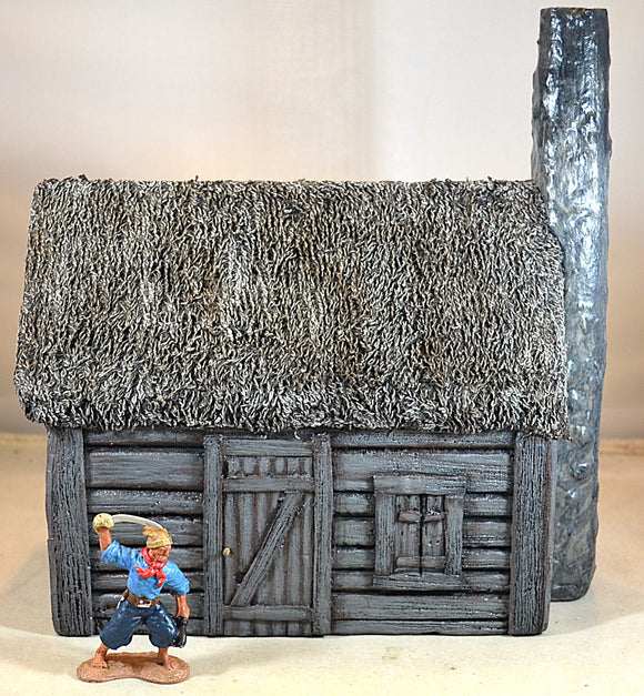 Volk Designs Medieval Roman Building House with Chimney