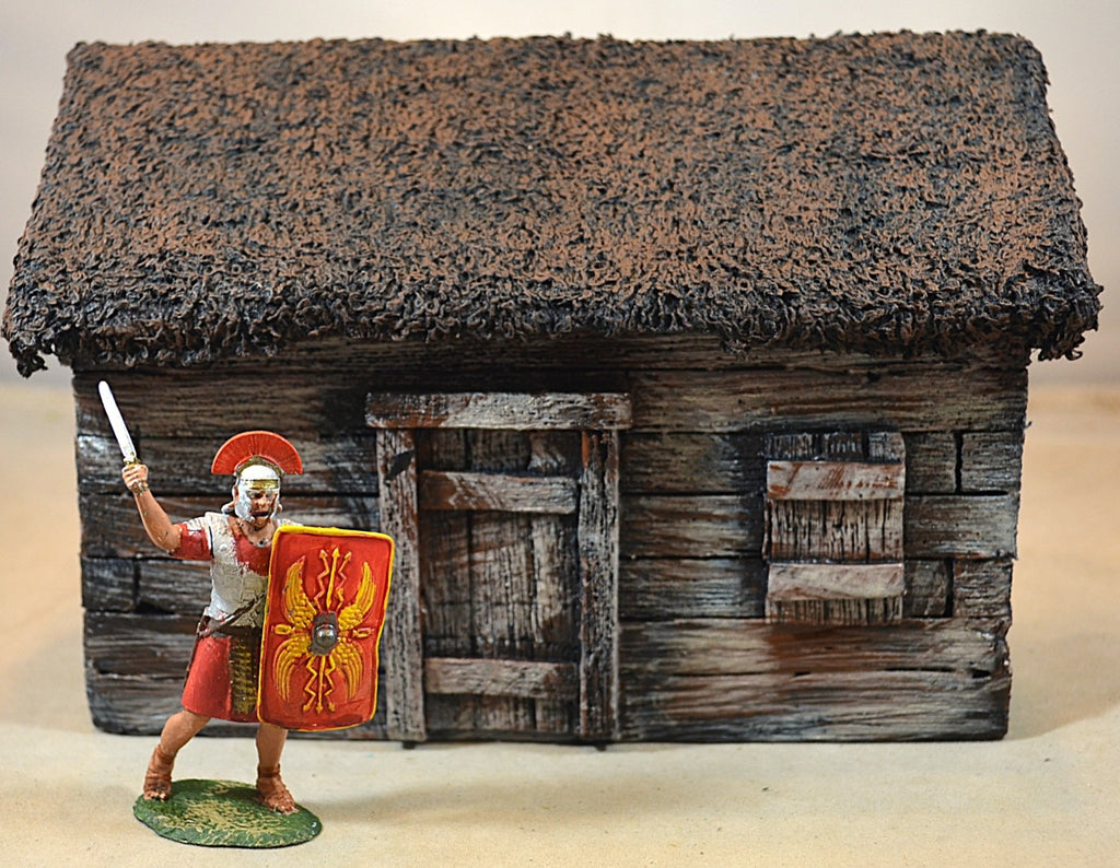 Volk Designs Small Thatched Roof Cabin Medieval Roman