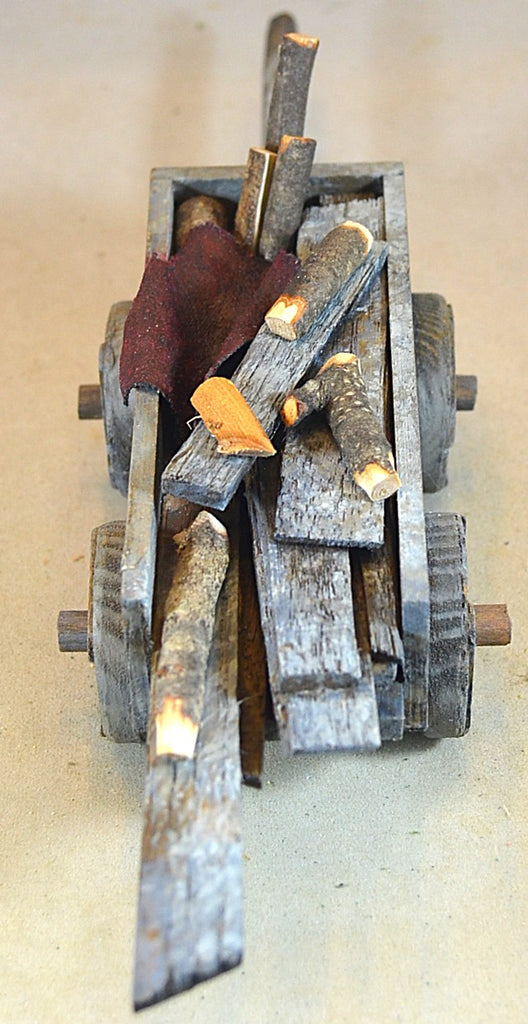 Volk Designs Roman Medieval 4 Wheeled Wagon Cart Leather Top #4