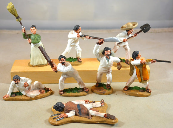 Weston Painted Mexican Peasants Villagers Magnificent 7 - Lot 2