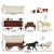 BMC CTS Western Covered Conestoga Wagons with Horses