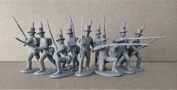 Expeditionary Force War of 1812 US Militia Infantry with Top Hat
