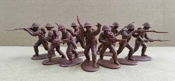 Expeditionary Force World War II British Rifles Assault Section with MkIII Turtle Helmets