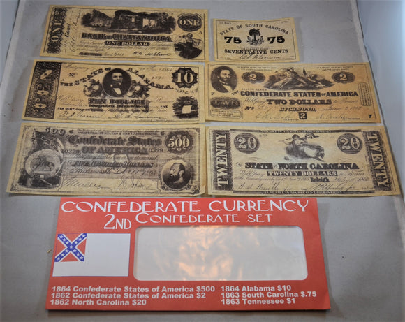 Americana Civil War Confederate Money Replica Set #2