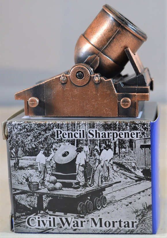 Americana Civil War Bronze Mortar Pencil Sharpener