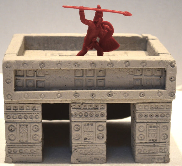 LOD Barzso Unpainted Aztec Flat Roof Building