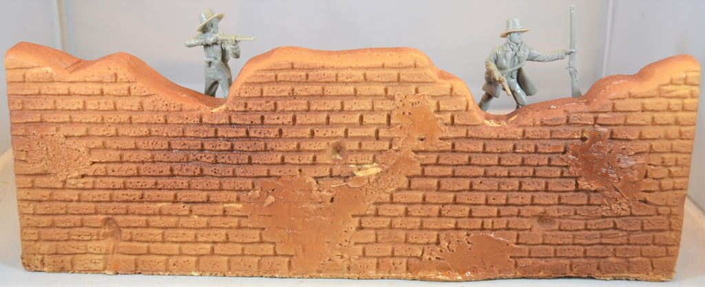 Barzso Vintage Unpainted Fortified Hacienda Playset Wall Section with Oven