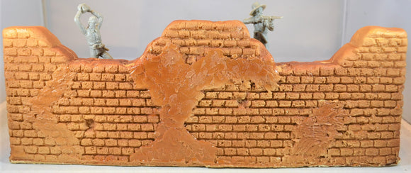 Barzso Vintage Unpainted Fortified Hacienda Playset Standard Wall Section