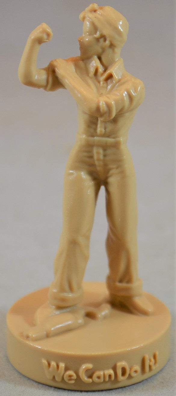 BMC Rosie The Riveter Plastic Figures - 12pc Paintable Model White