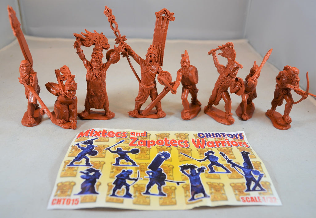 Chintoys Mixtecs and Zapotecs Warriors Set 15 Burnt Orange/Rust