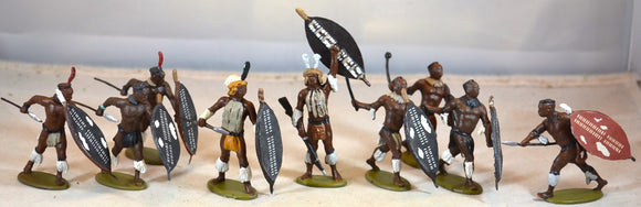 Call to Arms Painted Zulu Warriors Rorke's Drift - Lot 1
