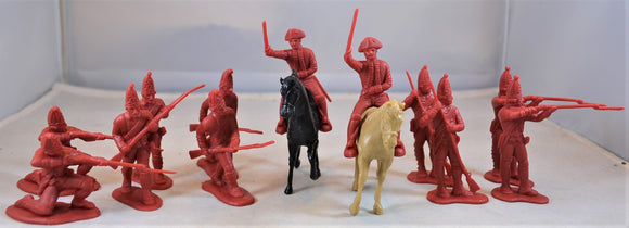 Classic Toy Soldiers American Revolution German Hessians Red