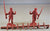 Classic Toy Soldiers Alamo Mexican Wall Assault Set with Ladder Red