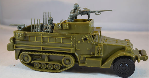 Classic Toy Soldiers World War II US M3 Half Track Vehicle with 4-Man Crew