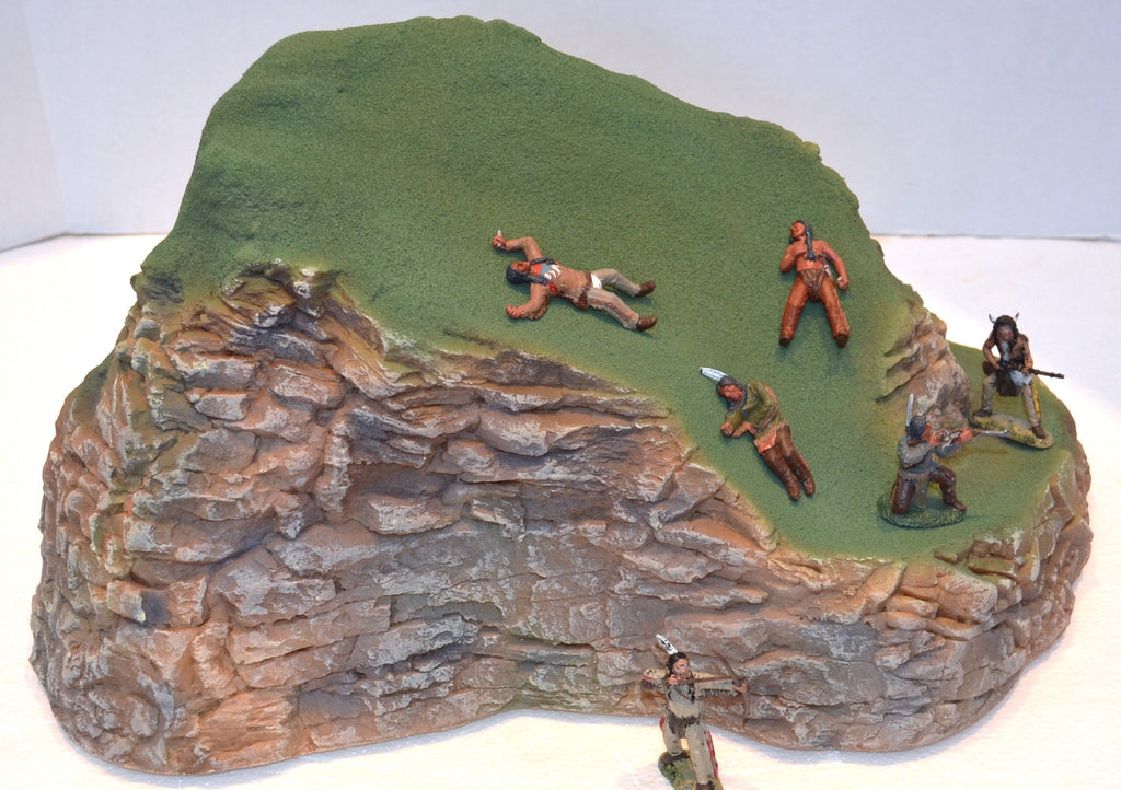 Painted Mountain Meadow Rock Diorama Piece #858