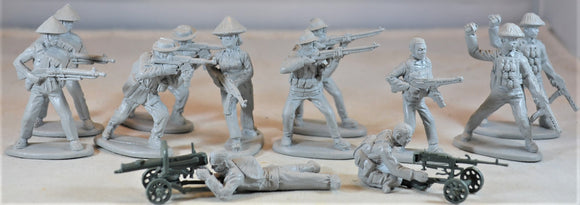 Mars Vietnam War Vietcong Heavy Weapons Set Gray Toy Soldiers
