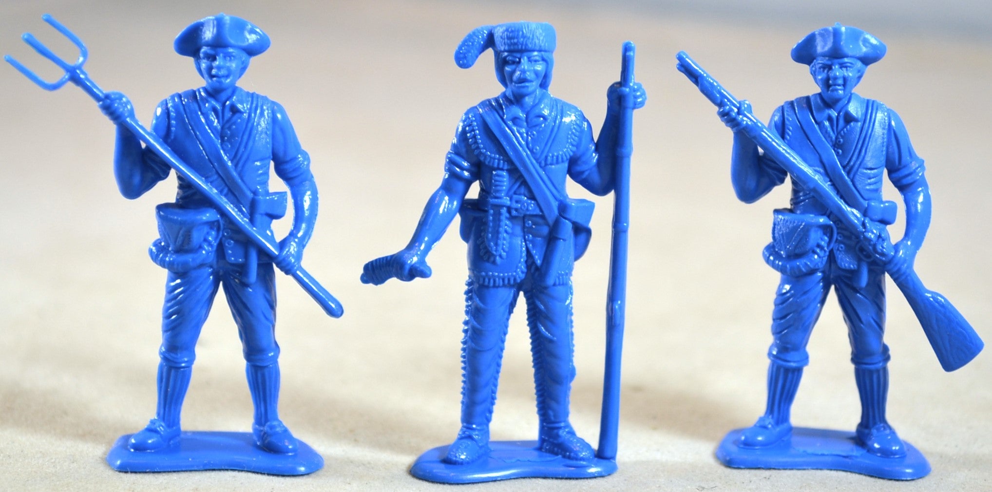 MPC bleu guerre révolutionnaire civil patriotes lot vtg western jouets  années 1960 marx jouet soldats armée hommes marchant fusil -  France