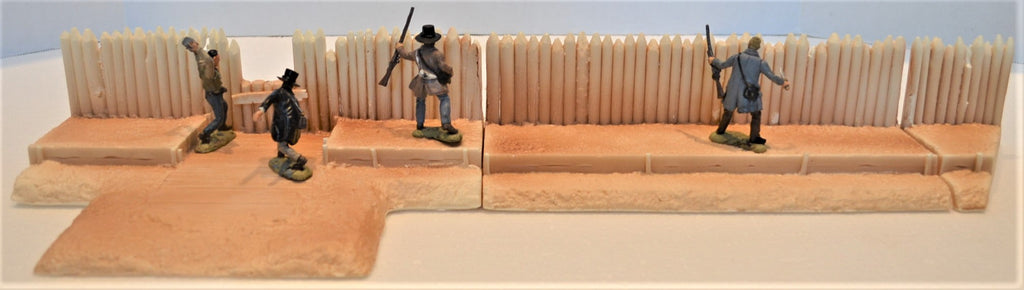 MicShaun's Closet Alamo Unpainted Palisade Wall Sections 3 Piece Set #MICSH103UN