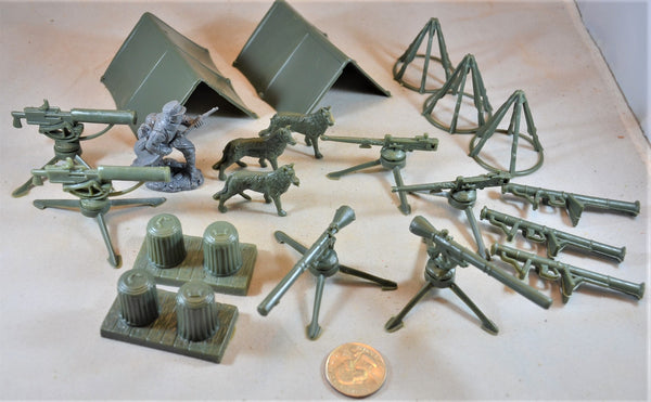 Marx WWII Army Training Center Field Equipment with Canine