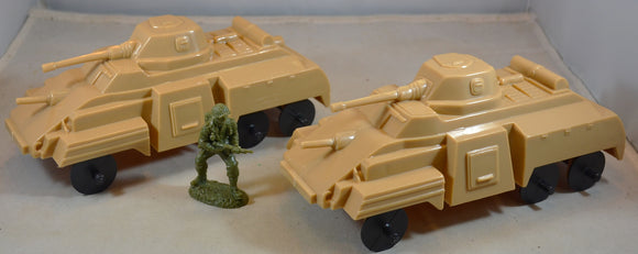 Marx Armored Car Vehicle - Set of 2