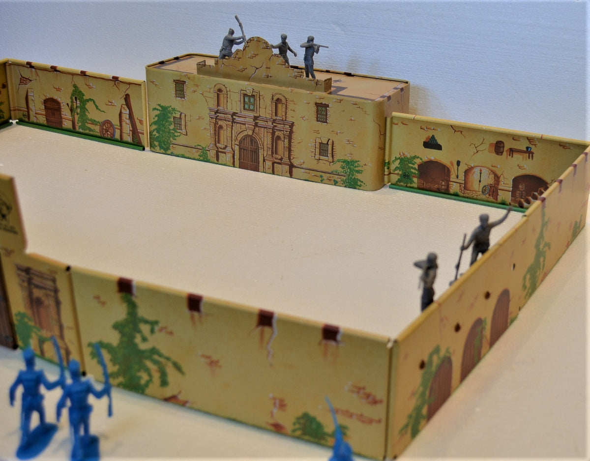 Marx Painted Tin Litho Alamo Fort Chapel Crockett Texans MicShaun's