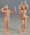 Marx Bathing Beauty Models Dancers Doll House Figure Set Pink Flesh Color