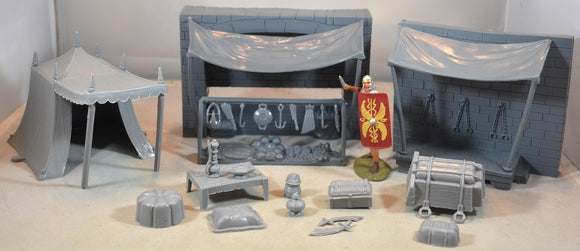 Marx Ben Hur Roman Playset Marketplace Tents and Accessories