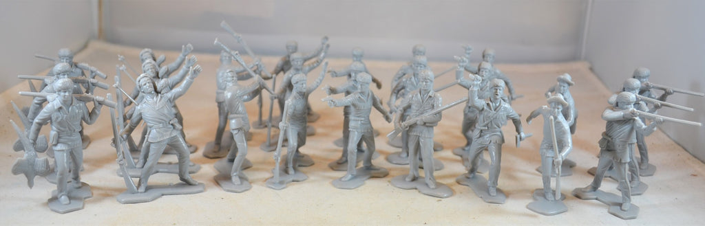 Marx Boonesboro Pioneers Settlers Toy Soldiers Gray Frontiersmen
