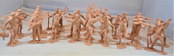 Marx Boonesboro Pioneers Settlers Toy Soldiers Tan Frontiersmen