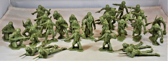 Marx WWII US Combat Marines Infantry Green